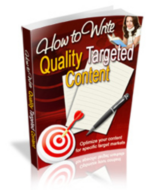 Product picture How to Write Quality Targeted Content (MRR)